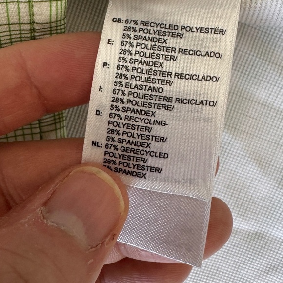 The North Face Men's XL Green Plaid Button Up Performance Shirt Hiking Fishing - Picture 9 of 16